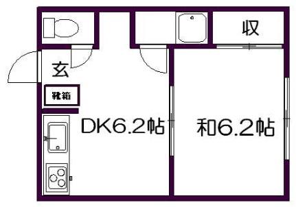 ファミール曙 101｜北海道札幌市手稲区曙五条３丁目(賃貸アパート1DK・1階・26.73㎡)の写真 その2