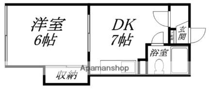 シティハウス大川 301｜北海道函館市本町(賃貸アパート1DK・3階・28.88㎡)の写真 その2