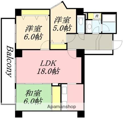 ガーデンテラス函館 303｜北海道函館市梁川町(賃貸マンション3LDK・3階・80.40㎡)の写真 その2