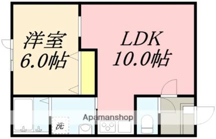 ライフスペース　Ｓ－05 202｜北海道函館市昭和４丁目(賃貸アパート1LDK・2階・38.01㎡)の写真 その2