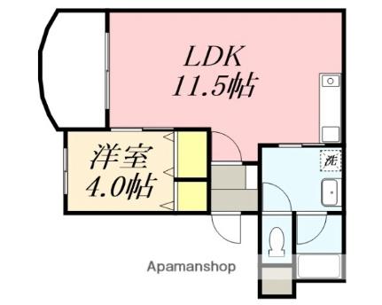 ラフィネII 101 ｜ 北海道函館市昭和２丁目（賃貸マンション1LDK・1階・36.21㎡） その2