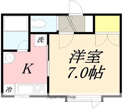 Ｆ1ＣＯＵＲＴ 205｜北海道函館市上野町(賃貸アパート1K・2階・23.69㎡)の写真 その2