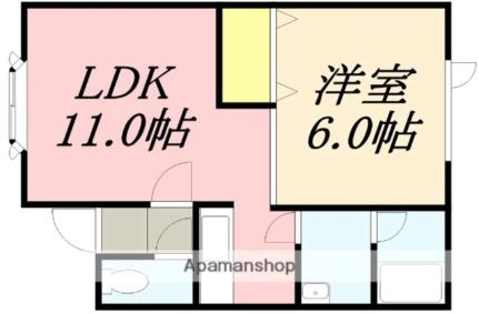 ローズマリエ 103 ｜ 北海道北斗市七重浜７丁目（賃貸アパート1LDK・1階・32.40㎡） その2