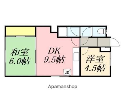 アクアマリン富岡 7｜北海道函館市富岡町１丁目(賃貸アパート2DK・2階・42.53㎡)の写真 その2