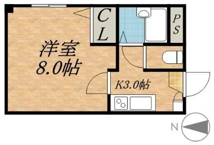 クゥーネルＳ 302｜北海道札幌市中央区南八条西１３丁目(賃貸マンション1K・3階・21.45㎡)の写真 その2