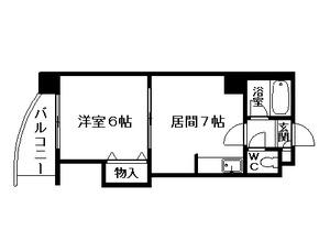 札幌トキワビル 00401｜北海道札幌市中央区北六条西１９丁目(賃貸マンション1DK・4階・28.66㎡)の写真 その2