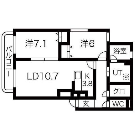 グランフォート伏見 201｜北海道札幌市中央区南十五条西１２丁目(賃貸マンション2LDK・2階・66.41㎡)の写真 その2