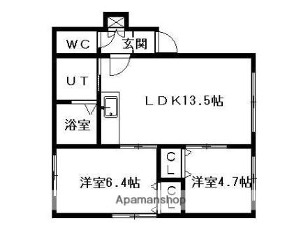 ＳＩＬＥＮＴ黒田 ｜北海道札幌市中央区南十条西１７丁目(賃貸マンション2LDK・3階・52.58㎡)の写真 その2