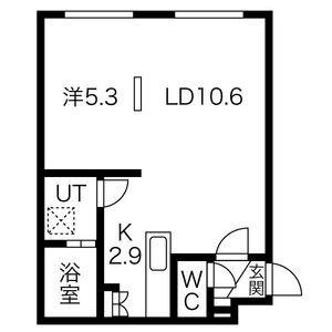 Ｔｉ　ａｍｏ　Ｓ18 206｜北海道札幌市中央区南十八条西７丁目(賃貸マンション1LDK・2階・38.52㎡)の写真 その2