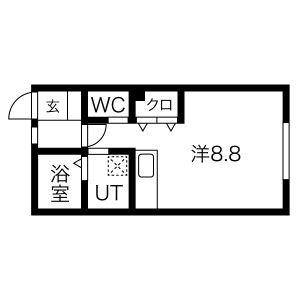 ＭＡＨＡＬＯ　ＹＡＭＡＮＯＴＥ 102｜北海道札幌市西区山の手四条６丁目(賃貸アパート1R・1階・25.20㎡)の写真 その2