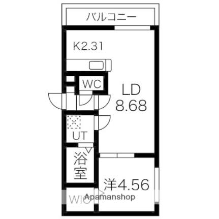 ヴォーネン幌西 203｜北海道札幌市中央区南十二条西１６丁目(賃貸マンション1LDK・2階・34.02㎡)の写真 その2