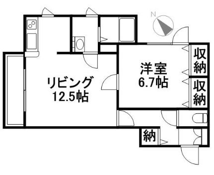 ワイズロード2 201｜北海道札幌市東区北二十条東１９丁目(賃貸アパート1LDK・2階・46.00㎡)の写真 その2