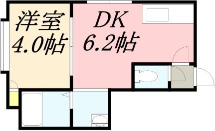 クレインズＮ18 105｜北海道札幌市東区北十八条東１０丁目(賃貸アパート1DK・2階・23.10㎡)の写真 その2