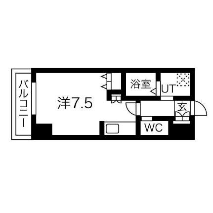 アルファスクエア北15条 1203｜北海道札幌市東区北十五条東１丁目(賃貸マンション1K・12階・26.07㎡)の写真 その2