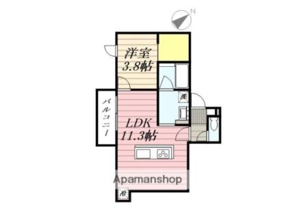 タウンハウス山鼻 205｜北海道札幌市中央区南十七条西１３丁目(賃貸アパート1LDK・2階・35.43㎡)の写真 その2