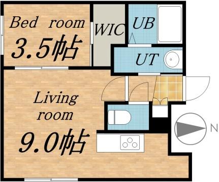 リベルタ桑園 203｜北海道札幌市中央区北七条西１５丁目(賃貸マンション1LDK・2階・30.06㎡)の写真 その2