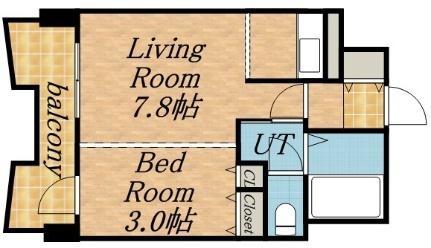 札幌ビオス館 1202｜北海道札幌市中央区南五条東３丁目(賃貸マンション1R・12階・25.64㎡)の写真 その2