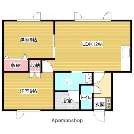 グレート512 ｜北海道岩見沢市北五条西１１丁目(賃貸アパート2LDK・2階・55.30㎡)の写真 その2