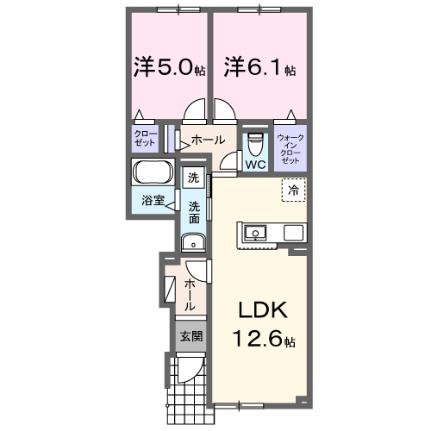 フラン　アンジュ 102｜北海道滝川市大町６丁目(賃貸アパート2LDK・1階・55.57㎡)の写真 その2