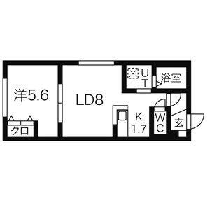 リージェントＳ札幌 106｜北海道札幌市東区北八条東１丁目(賃貸マンション1LDK・1階・33.80㎡)の写真 その2