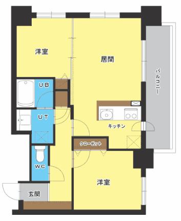 レジディア円山北5条 304｜北海道札幌市中央区北五条西２４丁目(賃貸マンション2LDK・3階・60.92㎡)の写真 その2