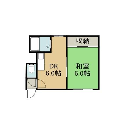 21条ビル 2｜北海道札幌市北区北二十一条西４丁目(賃貸アパート1DK・1階・20.25㎡)の写真 その2