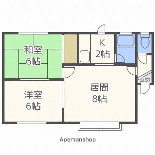 北海道札幌市東区本町一条２丁目(賃貸アパート2LDK・2階・47.04㎡)の写真 その2