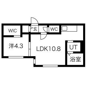 Ｐａｔｉｏ北19（北19東19ＭＳ） 202｜北海道札幌市東区北十九条東１９丁目(賃貸マンション1LDK・2階・36.08㎡)の写真 その2