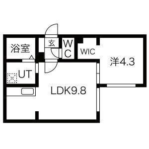 ディモーラＮ12 305｜北海道札幌市東区北十二条東２丁目(賃貸マンション1LDK・3階・33.00㎡)の写真 その2