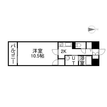 クレール北10条 1003｜北海道札幌市北区北十条西１丁目(賃貸マンション1K・10階・31.32㎡)の写真 その2