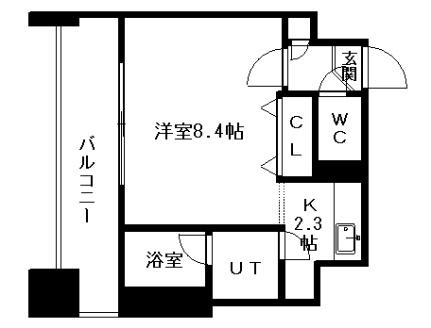 ＬＡＴＯＵＲ 305｜北海道札幌市中央区北一条西１９丁目(賃貸マンション1K・3階・25.76㎡)の写真 その2