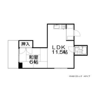 けいほくビレッジ 404｜北海道札幌市中央区北二条東２丁目(賃貸マンション1LDK・4階・34.83㎡)の写真 その2