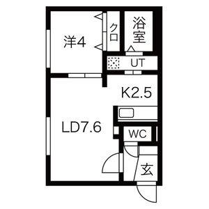 ＡＬＰＨＡ山鼻 302｜北海道札幌市中央区南十二条西１２丁目(賃貸マンション1LDK・3階・32.40㎡)の写真 その2