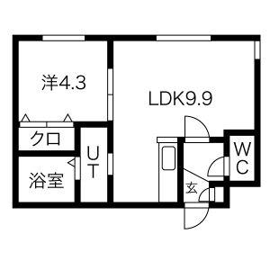 レジデンス北23条 411｜北海道札幌市北区北二十三条西６丁目(賃貸マンション1LDK・4階・32.41㎡)の写真 その2