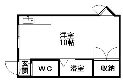 フラット円山 202｜北海道札幌市中央区北四条西２７丁目(賃貸アパート1DK・2階・19.44㎡)の写真 その2