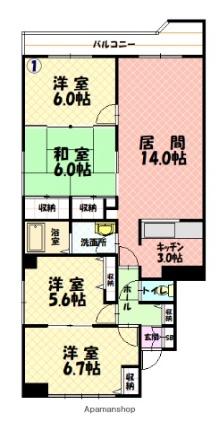 デベックス豊岡43 ｜北海道旭川市豊岡四条３丁目(賃貸マンション4LDK・4階・84.30㎡)の写真 その2