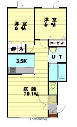 プレールII ｜北海道旭川市錦町１７丁目(賃貸アパート2LDK・1階・60.72㎡)の写真 その2