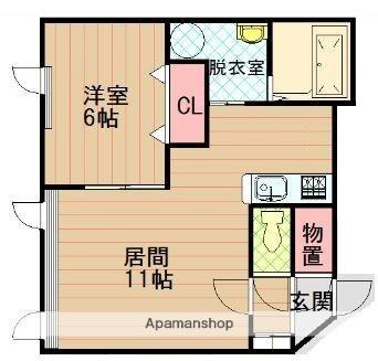 クリスタル 202｜北海道旭川市永山八条２丁目(賃貸アパート1LDK・2階・46.17㎡)の写真 その2