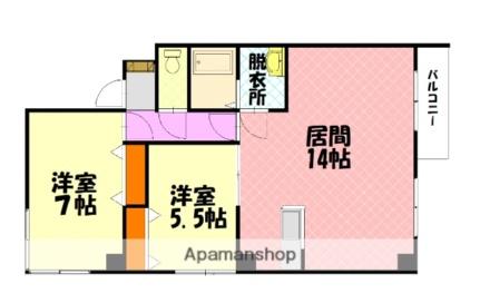 トーワグリーンヒル6条 ｜北海道旭川市六条通１８丁目(賃貸マンション2LDK・4階・64.67㎡)の写真 その2