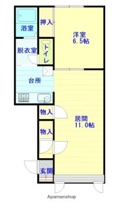 ラ・メールＡ棟 ｜北海道旭川市大町二条１８丁目(賃貸アパート1LDK・2階・45.28㎡)の写真 その2