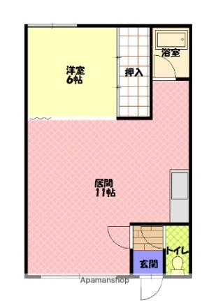 コーポ希望I ｜北海道旭川市豊岡六条４丁目(賃貸アパート1LDK・2階・31.50㎡)の写真 その2