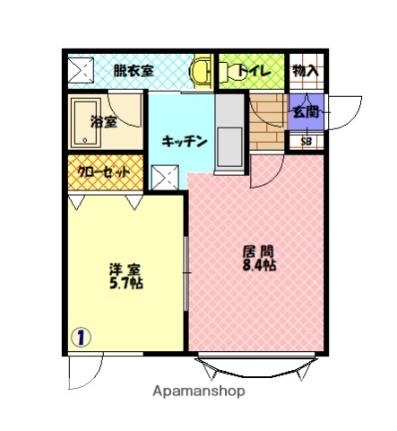 ロワールＤ ｜北海道旭川市旭神二条２丁目(賃貸アパート1LDK・2階・39.24㎡)の写真 その2