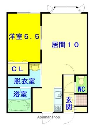 フェリシダＡ ｜北海道旭川市東光十三条３丁目(賃貸アパート1LDK・2階・42.12㎡)の写真 その2