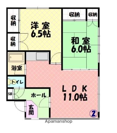 第3ハッピーマンション 202｜北海道旭川市永山四条１２丁目(賃貸アパート2LDK・2階・51.67㎡)の写真 その2