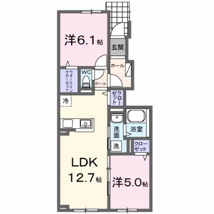 モンターニャI 103｜北海道滝川市扇町１丁目(賃貸アパート2LDK・1階・55.37㎡)の写真 その2