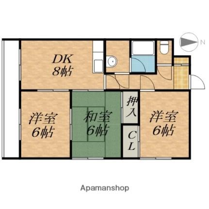 コンセックビル ｜北海道帯広市西六条南２丁目(賃貸マンション3DK・4階・58.50㎡)の写真 その2