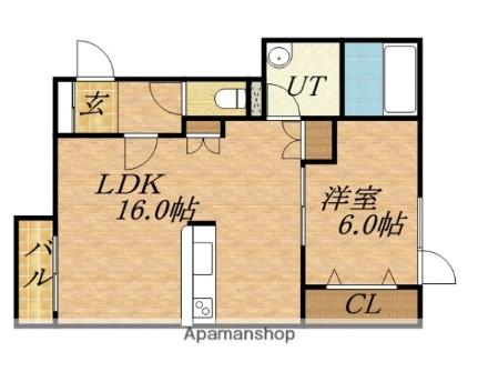 北海道北広島市西の里南１丁目（賃貸アパート1LDK・1階・51.37㎡） その2