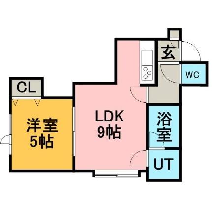 ウッドビレッジIII 202｜北海道札幌市厚別区厚別西四条２丁目(賃貸アパート1LDK・2階・32.39㎡)の写真 その2