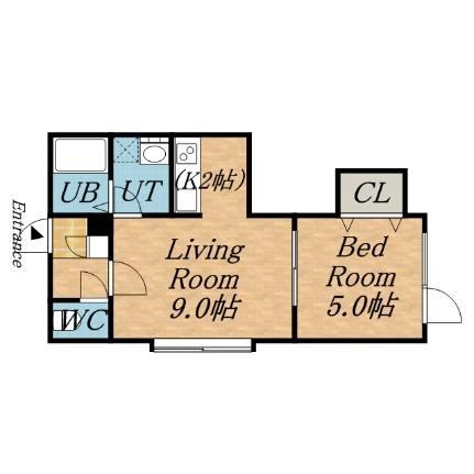 フラットヒルズ好文邸 206｜北海道札幌市清田区平岡四条３丁目(賃貸アパート1LDK・2階・32.39㎡)の写真 その2