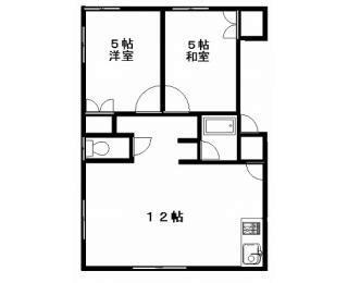 サンパレス清田 101｜北海道札幌市清田区清田一条２丁目(賃貸アパート2LDK・1階・43.00㎡)の写真 その2